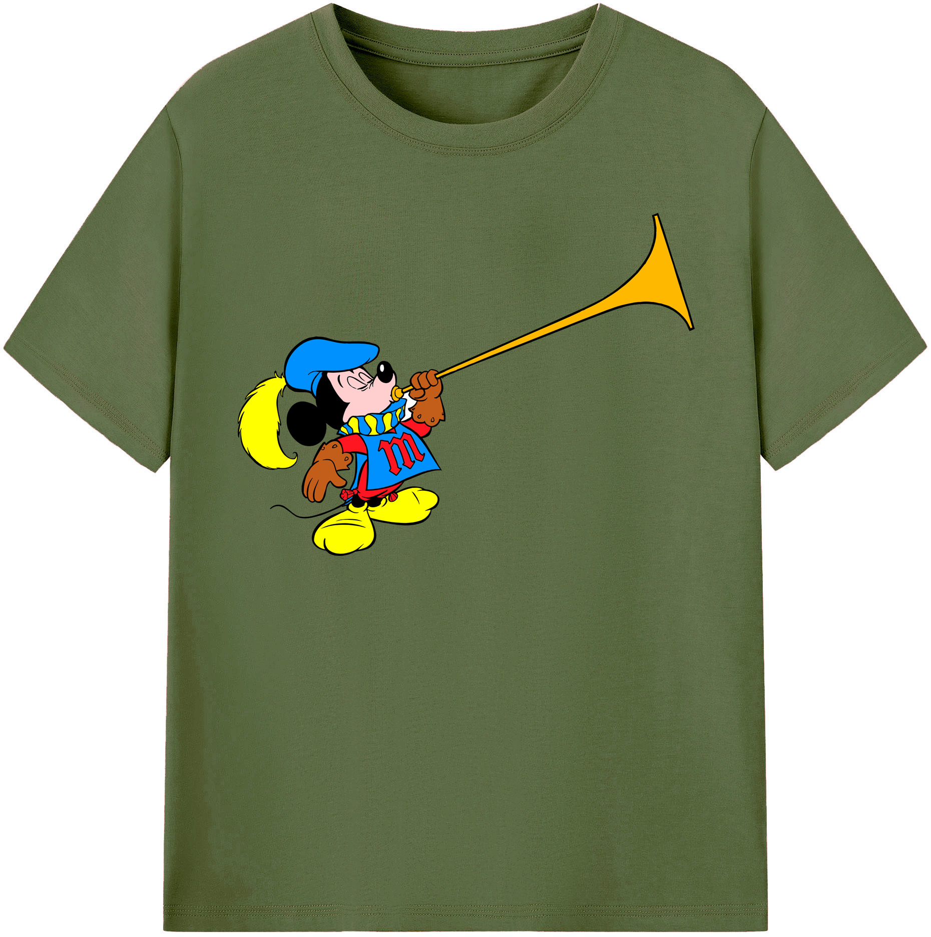 （画像用） ミッキーマウス Mickey Mouse 綿100％半袖Tシャツ（フロントプリント）
